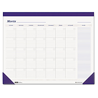 House of Doolittle Recycled Nondated Desk Pad Calendar, 22 x 17, White/Blue Sheets, Blue Binding, Blue Corners, 12-Month (Jan to Dec): Undated (HOD464)