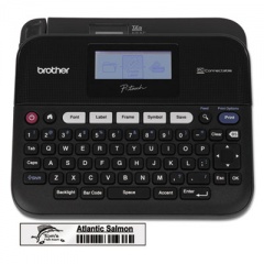Brother PT-D450 Versatile PC-Connectable Label Maker, 20 mm/s Print Speed, 7.5 x 7 x 2.78