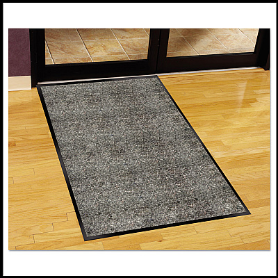 Guardian Silver Series Indoor Walk-Off Mat, Polypropylene, 36 x 60, Pepper/Salt (MLL74030530)