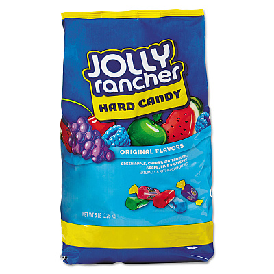 Jolly Rancher Original Hard Candy, Assorted Fruit Flavors, 5 lb Bag (JLR884243)