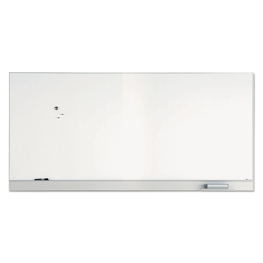 Iceberg Polarity Magnetic Dry Erase White Board, 96 x 46, White Surface, Silver Aluminum Frame (ICE31280)
