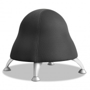 Safco Runtz Ball Chair, Backless, Supports Up to 250 lb, Licorice Black Seat, Silver Base (4755BL)