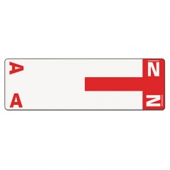 Smead AlphaZ Color-Coded First Letter Combo Alpha Labels, A/N, 1.16 x 3.63, Red/White, 5/Sheet, 20 Sheets/Pack (67152)
