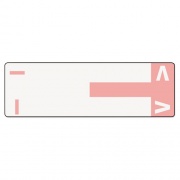 Smead AlphaZ Color-Coded First Letter Combo Alpha Labels, I/V, 1.16 x 3.63, Pink/White, 5/Sheet, 20 Sheets/Pack (67160)