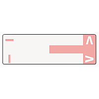 Smead AlphaZ Color-Coded First Letter Combo Alpha Labels, I/V, 1.16 x 3.63, Pink/White, 5/Sheet, 20 Sheets/Pack (SMD67160)