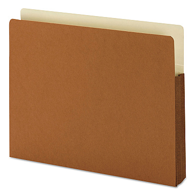 Smead Redrope Drop-Front File Pockets with Fully Lined Gussets, 1.75" Expansion, Letter Size, Redrope, 25/Box (SMD73254)