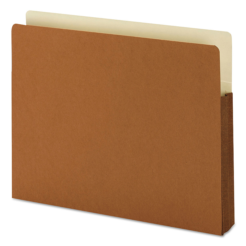 Smead Redrope Drop-Front File Pockets with Fully Lined Gussets, 1.75" Expansion, Letter Size, Redrope, 25/Box (SMD73254)
