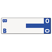 Smead AlphaZ Color-Coded First Letter Combo Alpha Labels, B/O, 1.16 x 3.63, Dark Blue/White, 5/Sheet, 20 Sheets/Pack (SMD67153)