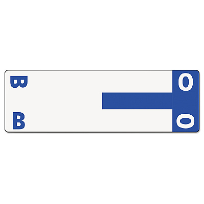 Smead AlphaZ Color-Coded First Letter Combo Alpha Labels, B/O, 1.16 x 3.63, Dark Blue/White, 5/Sheet, 20 Sheets/Pack (SMD67153)