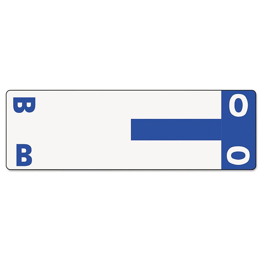 Smead AlphaZ Color-Coded First Letter Combo Alpha Labels, B/O, 1.16 x 3.63, Dark Blue/White, 5/Sheet, 20 Sheets/Pack (SMD67153)