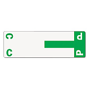 Smead AlphaZ Color-Coded First Letter Combo Alpha Labels, C/P, 1.16 x 3.63, Dark Green/White, 5/Sheet, 20 Sheets/Pack (SMD67154)