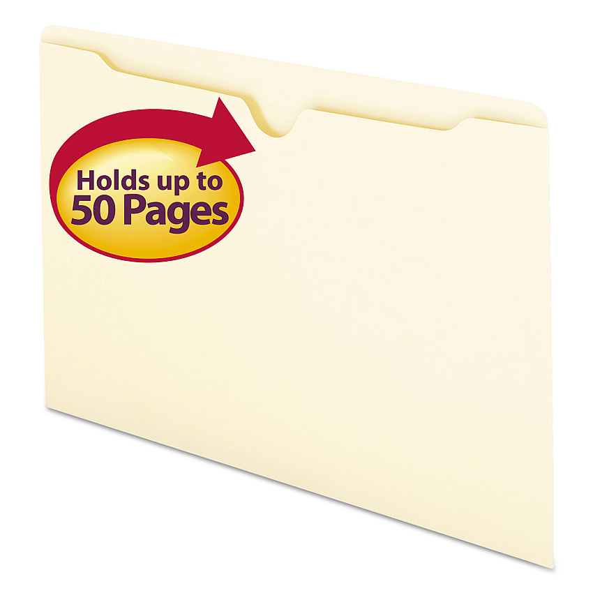 Smead Manila File Jackets, 1-Ply Straight Tab, Legal Size, Manila, 100/Box (SMD76410)