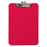Mobile OPS Unbreakable Recycled Clipboard, 0.25" Clip Capacity, Holds 8.5 x 11 Sheets, Red (BAU61622)