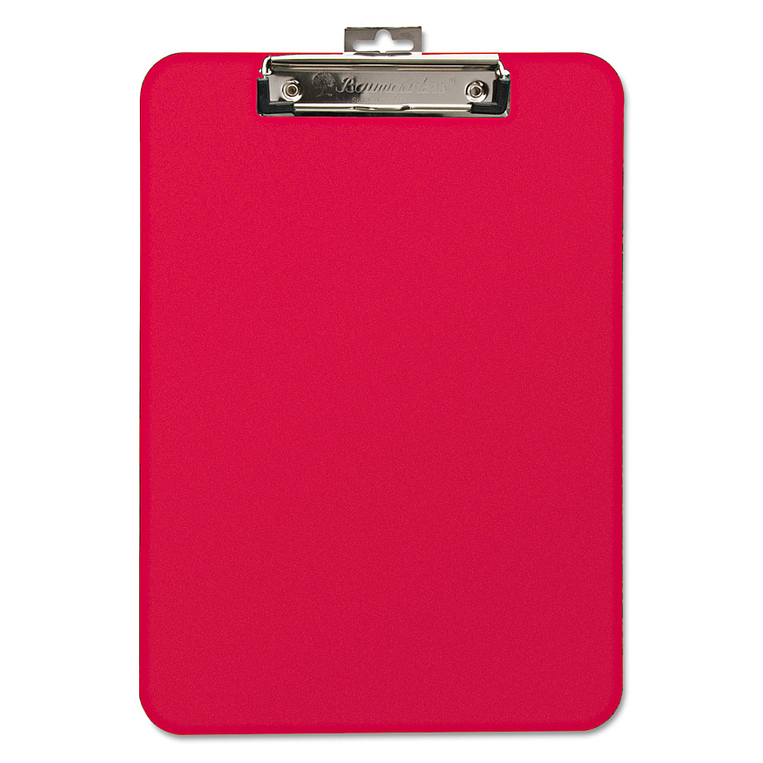 Mobile OPS Unbreakable Recycled Clipboard, 0.25" Clip Capacity, Holds 8.5 x 11 Sheets, Red (BAU61622)