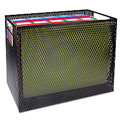 Artistic Urban Collection Punched Metal Desktop File, 1 Section, Letter to Legal Size Files, 13" x 5.75" x 10.75", Black (AOPART20010)