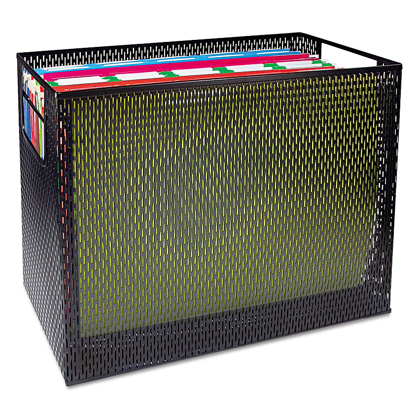 Artistic Urban Collection Punched Metal Desktop File, 1 Section, Letter to Legal Size Files, 13" x 5.75" x 10.75", Black (AOPART20010)