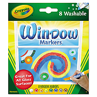 Crayola Washable Window FX Marker, Broad Bullet Tip, Assorted Colors, 8/Pack (CYO588165)