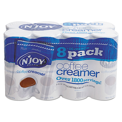 N'Joy Non-Dairy Coffee Creamer, 16 oz Canister, 8/Pack (NJO827783)