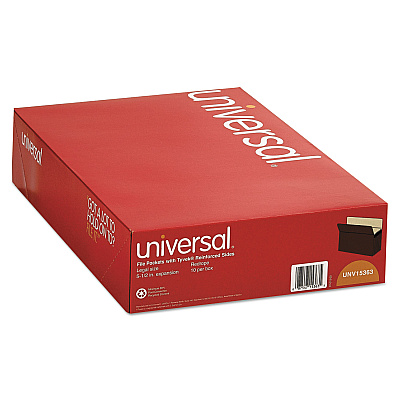 Universal Redrope Expanding File Pockets, 5.25" Expansion, Legal Size, Redrope, 10/Box (UNV15363)