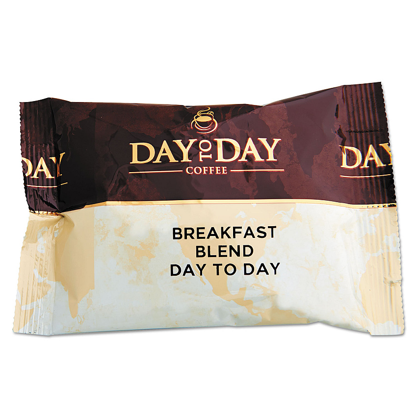 Day to Day Coffee 100% Pure Coffee, Breakfast Blend, 1.5 oz Pack, 42 Packs/Carton (PCO23003)
