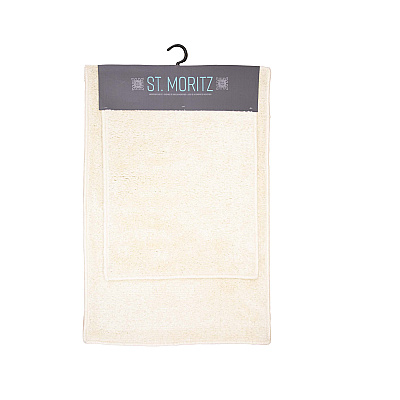 St Mortiz 2pc Rug Set Solids Cream 17x23 & 20x30, 2pc Set (PNP-STMORITZ-1)