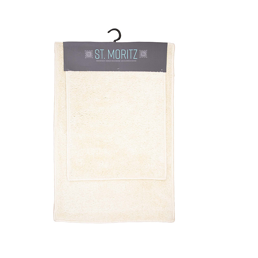 St Mortiz 2pc Rug Set Solids Cream 17x23 & 20x30, 2pc Set (PNP-STMORITZ-1)