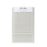 Cotton 2pc Bath Mat Set 17x24/20x32 Light Gray, 2pc Set (P-HH-BM-2PK-GY)