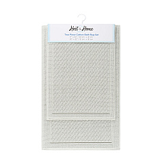 Cotton 2pc Bath Mat Set 17x24/20x32 Light Gray, 2pc Set (P-HH-BM-2PK-GY)