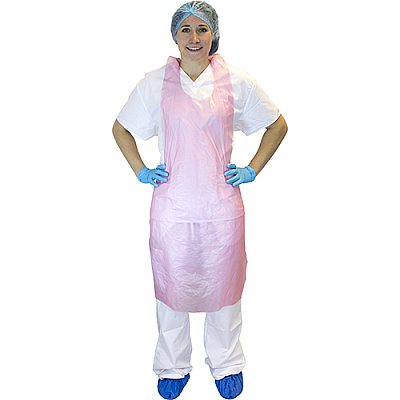 Apron Pe Red 10 Mic High, Case Of 1000 (DAP10-28X46-RD)