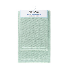 Cotton 2pc Bath Mat Set 17x24/20x32 Silt Green, 2pc Set (P-HH-BM-2PK-GR)