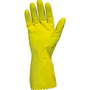 Safety Zone Flocklined Latex 20 Mil Gloves Yellow Lrg, 12 Pairs (GRFY-LG-2T-R/C)