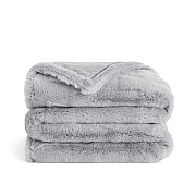 Aston & Arden Luxe Mink Faux Fur Throw 50x70 Light Grey, Case Of 3 (TH-FF-5070-LG)