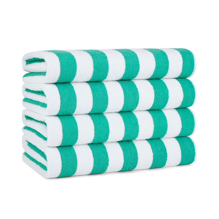 California Cabana Beach Towels 30x70 Green, Pack Of 4 (PNP-CABANA-GR)