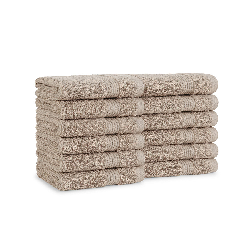 Host & Home Washcloth 13x13 Beige, Case Of 60 (WC-HH-1313-BG-CS)