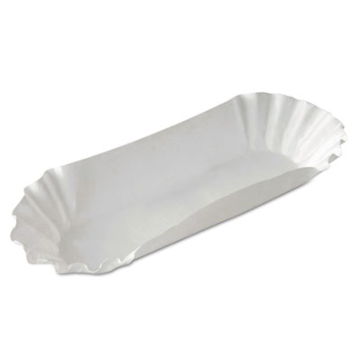 Dixie Medium Weight Fluted Hot Dog Trays, 8", White, Paper, 250/Pack, 12 Packs/Carton (DXEHD8050)