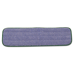 Rubbermaid Commercial Microfiber Wet Mopping Pad, 18.5" x 5.5" x 0.5", Green, 12/Carton (RCPQ410GRECT)