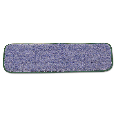 Rubbermaid Commercial Microfiber Wet Mopping Pad, 18.5" x 5.5" x 0.5", Green, 12/Carton (RCPQ410GRECT)