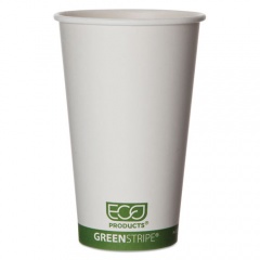 Eco-Products GreenStripe Renewable and Compostable Hot Cups, 16 oz,  50/Pack, 20 Packs/Carton (EPBHC16GS)