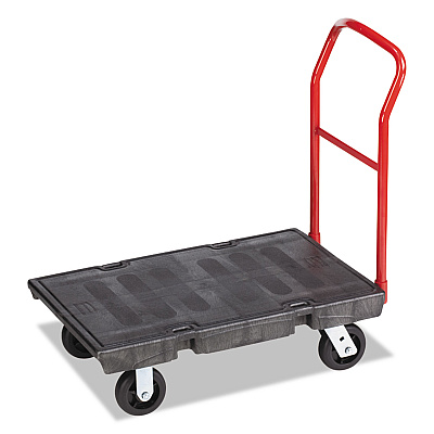 Rubbermaid Commercial Heavy-Duty Platform Truck Cart, 1,000 lb Capacity, 24 x 36 Platform, Black (RCP4403BLA)