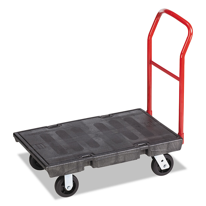 Rubbermaid Commercial Heavy-Duty Platform Truck Cart, 1,000 lb Capacity, 24 x 36 Platform, Black (RCP4403BLA)