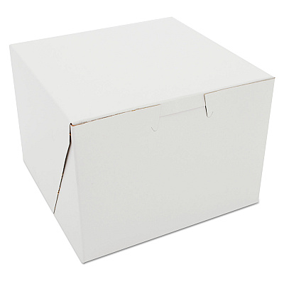 SCT White One-Piece Non-Window Bakery Boxes, 5.5 x 5.5 x 4, White, Paper, 250/Carton (SCH0902)