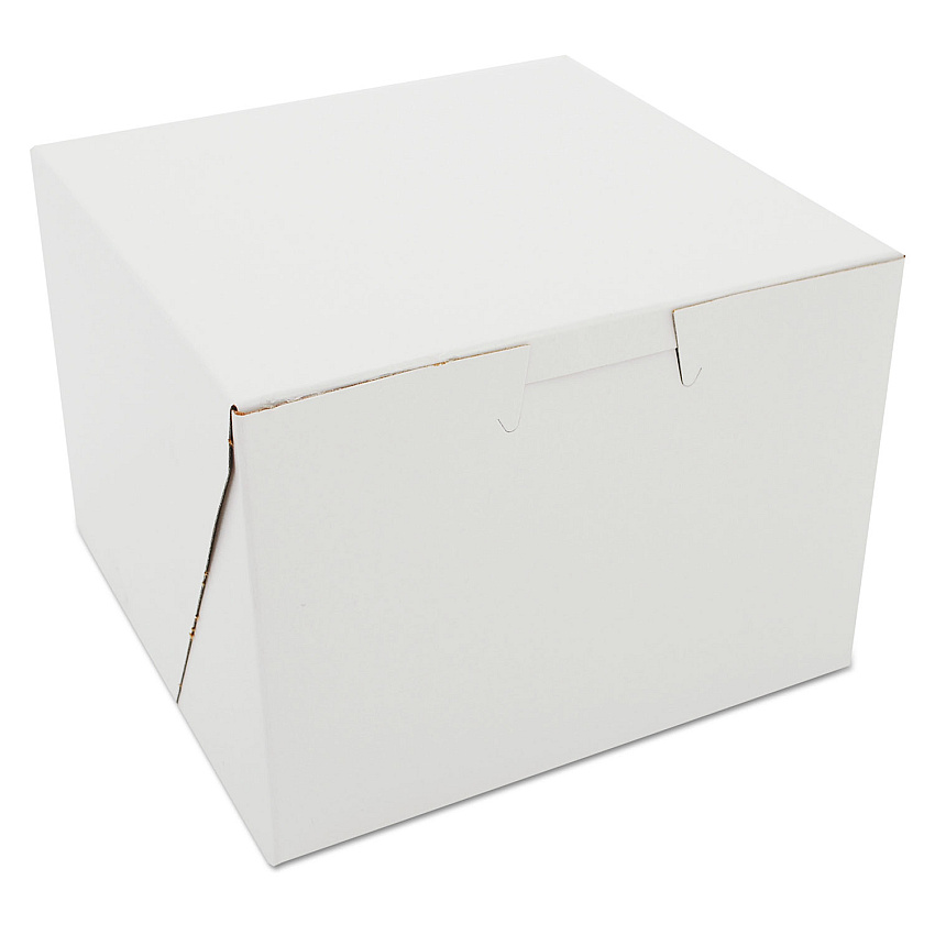 SCT White One-Piece Non-Window Bakery Boxes, 5.5 x 5.5 x 4, White, Paper, 250/Carton (SCH0902)