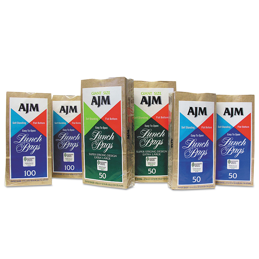 General Standard Paper Lunch Bags, 5.13" x 3.13" x 10.38", Natural Kraft, 1,200/Carton (BAGLB24LAJ)