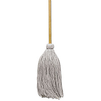 Boardwalk Cotton Deck Mop, #32 White Cotton Head, 50" Wood Handle, 6/Carton (BWKCD50032S)