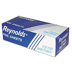 Reynolds Wrap Metro Pop-Up Aluminum Foil Sheets, 10.75 x 12, 500 Sheets/Box, 6 Boxes/Carton (RFP721M)