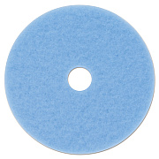 3M Hi-Performance Burnish Pad 3050, 27" Diameter, Sky Blue, 5/Carton (MMM59824)