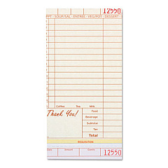 AmerCareRoyal Guest Check Loose-Pack Refill, 15 Lines, Three-Part Carbonless, 4.2 x 8.5, 200 Forms/Pad, 10 Pads/Carton (RPPGC49973)