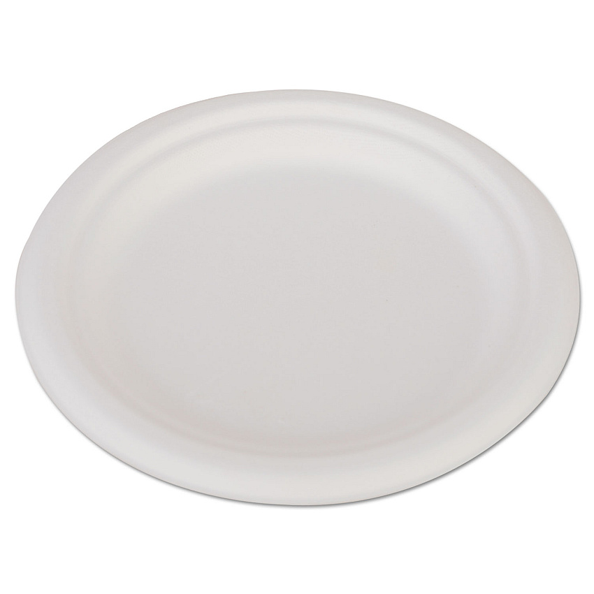 SCT ChampWare Heavyweight Bagasse Dinnerware, Plate, 6", White, 1,000/Carton (SCH18110)