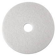 3M Low-Speed Super Polishing Floor Pads 4100, 24" Diameter, White, 5/Carton (MMM08488)