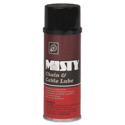 Misty Chain and Cable Spray Lube, 12 oz Aerosol Can, 12/Carton (1002162)